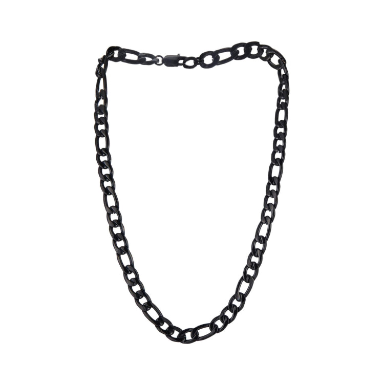 Sarveni Corvus matte black figaro chain necklace