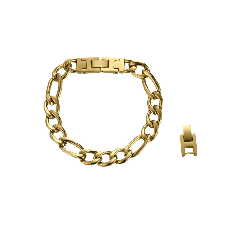Sarveni Solano gold figaro chain bracelet