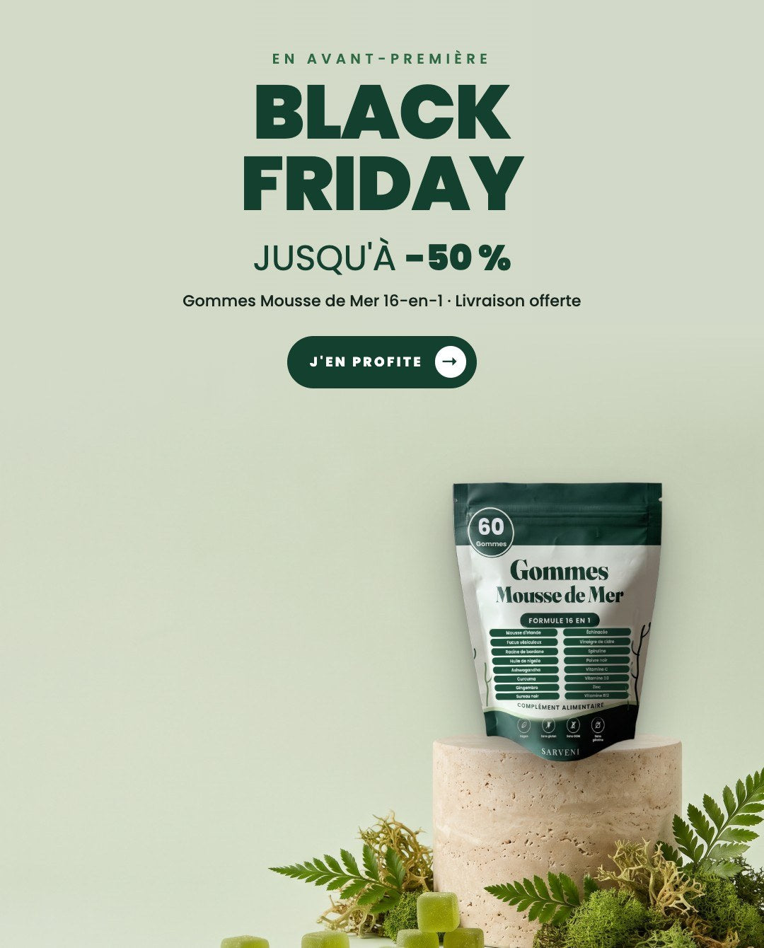 Black Friday Gommes Mousse de Mer 16-en-1, jusqu'à -50 %